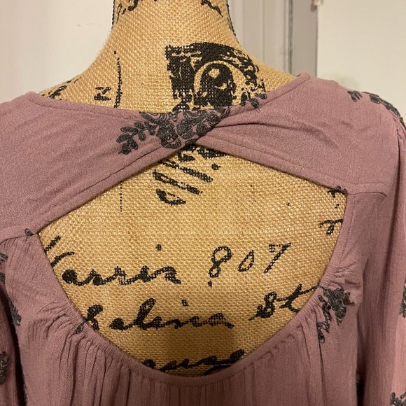 Free People Small Elderberry Embroidered Austin Mini Swing Dress - Picture 8 of 9